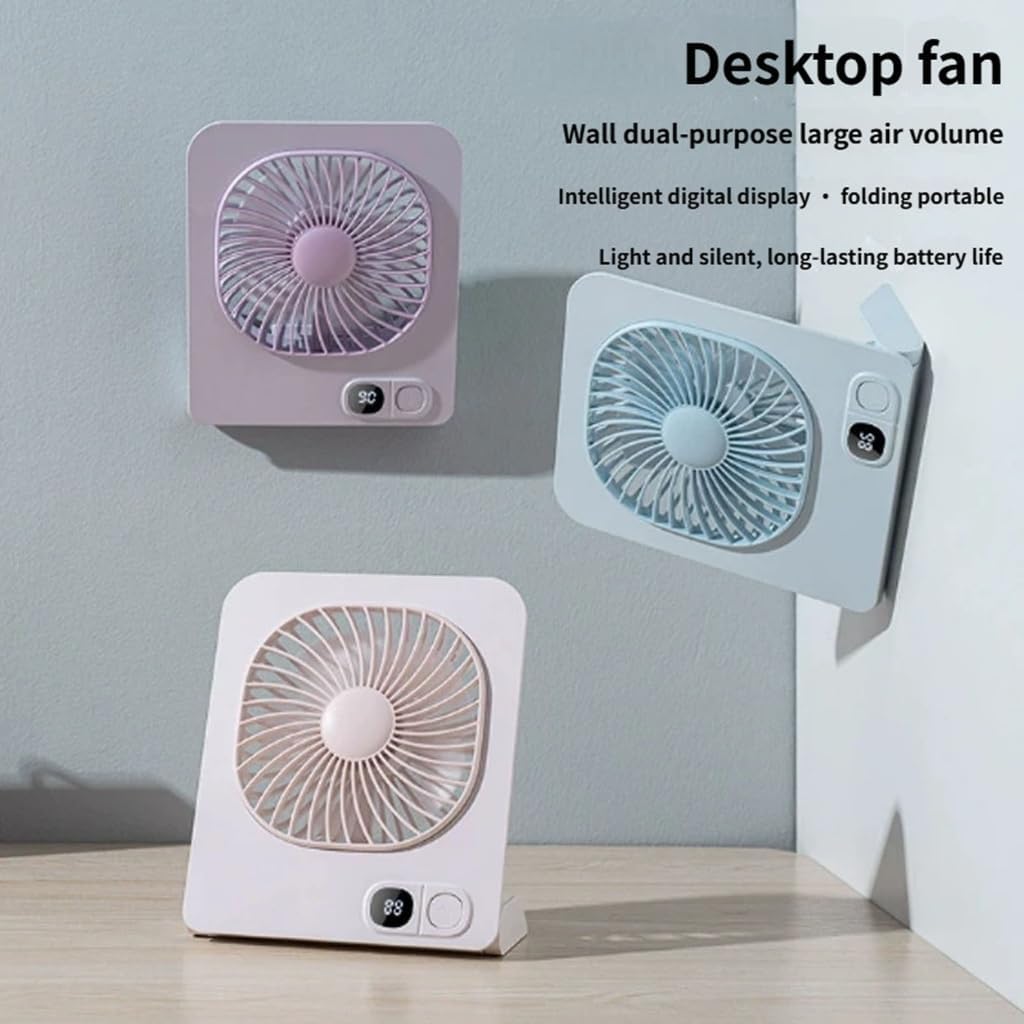 Portable Air Cooling Desktop Table Fan with 3 Speed USB Rechargeable for Indoor