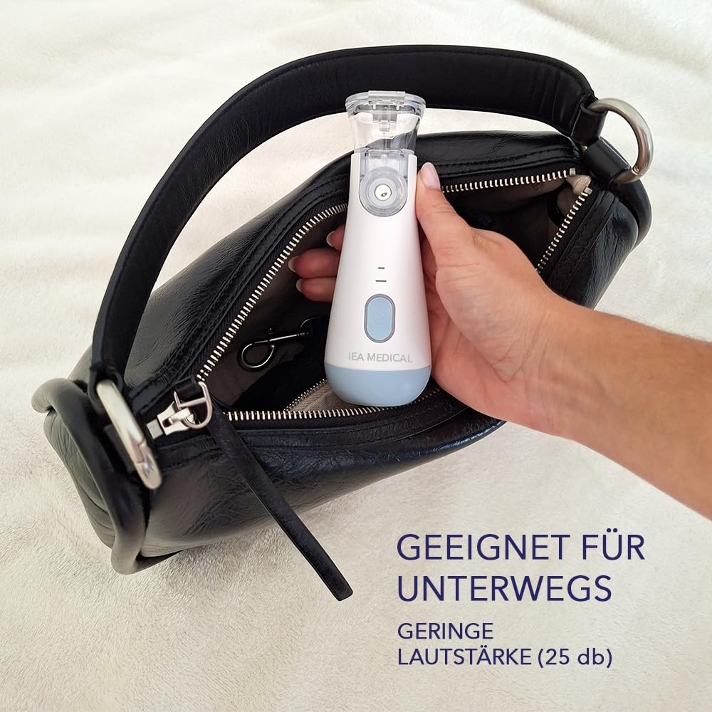 IEA Medical Inhalationsgerät blau – Vernebler Kinder & Erwachsene, tragbar