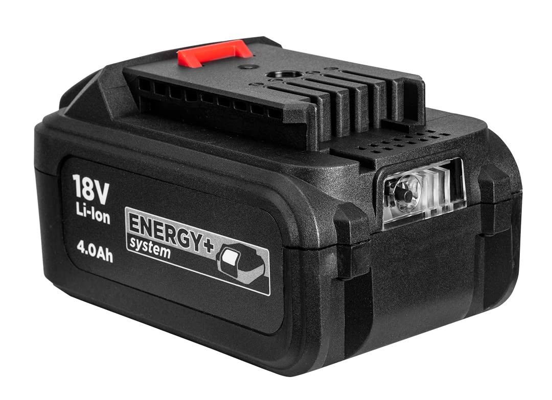 GRAPHITE Batteria da 4 Ah con caricatore E+ Kit: 58G004 (Energy + 18 V, batteria agli ioni di litio da 4,0 Ah), 58G002 (caricabatterie Energy +, 2,3 A)