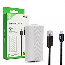 Kit Com Bateria Recarregável 1200mah E Com Cabo Tipo-C 3 Metros Compatível Para Xbox One Series S/X (BRANCO)