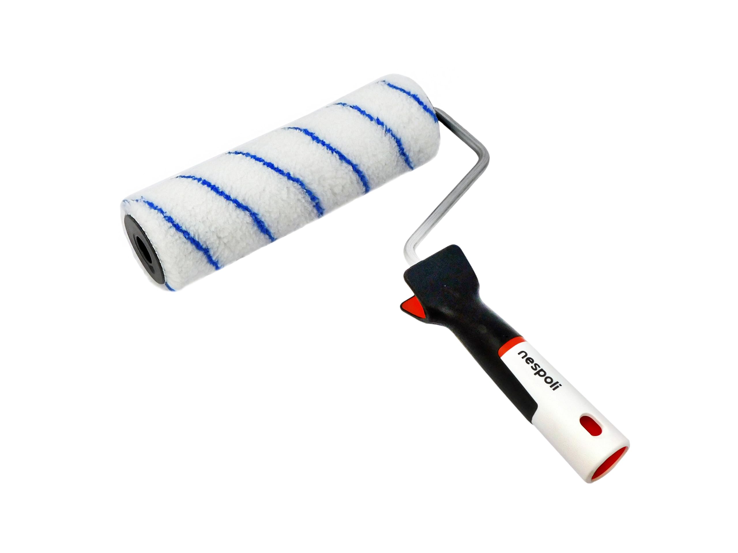 Nespoli - Rullo per Pittura 22cm per Superfici Lisce, Cartongesso e Lavori Fai da Te, Rullo Pittura Murale e Fissativo per Muri Interni, Manico Ergonomico SoftTouch Confortevole, Applicazione Uniforme