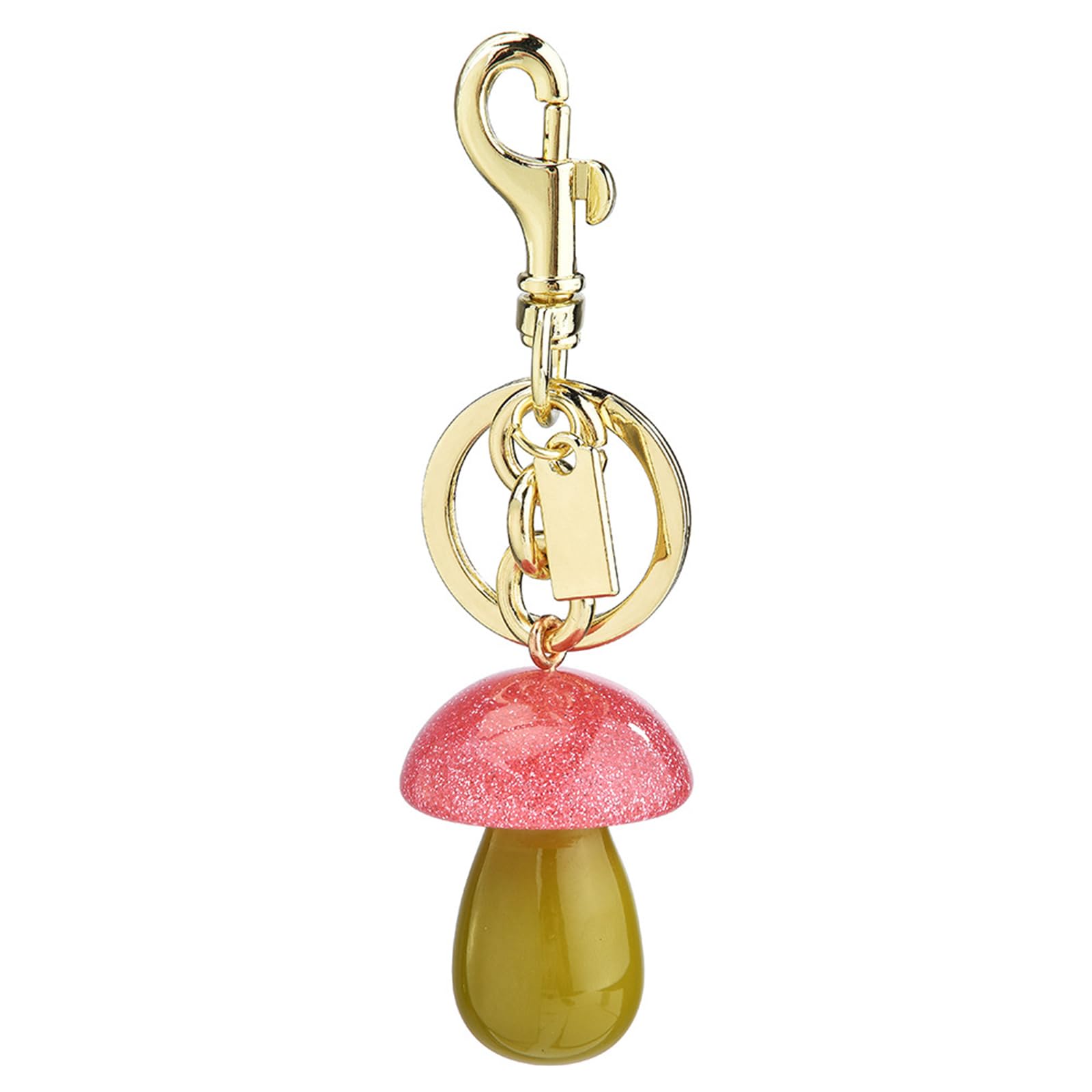 yanwuwa Lightweight Mushroom Charm Keychain Holder Trendy Bag Accessory Elegant Women ' s Backpack Decoration Cartoon Mushroom Keychain Charm