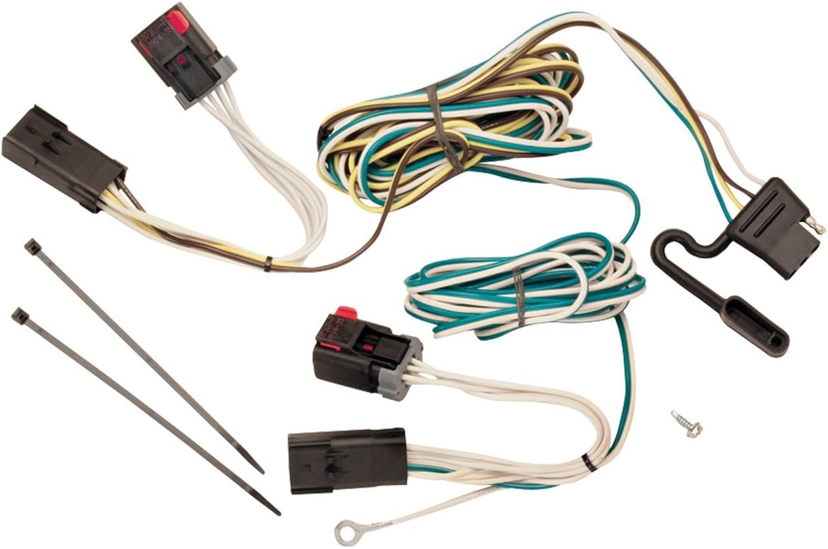 Tekonsha T-One® T-Connector Harness, 4-Way Flat, Compatible with Select Chrysler 300 : Dodge Challenger, Charger Black
