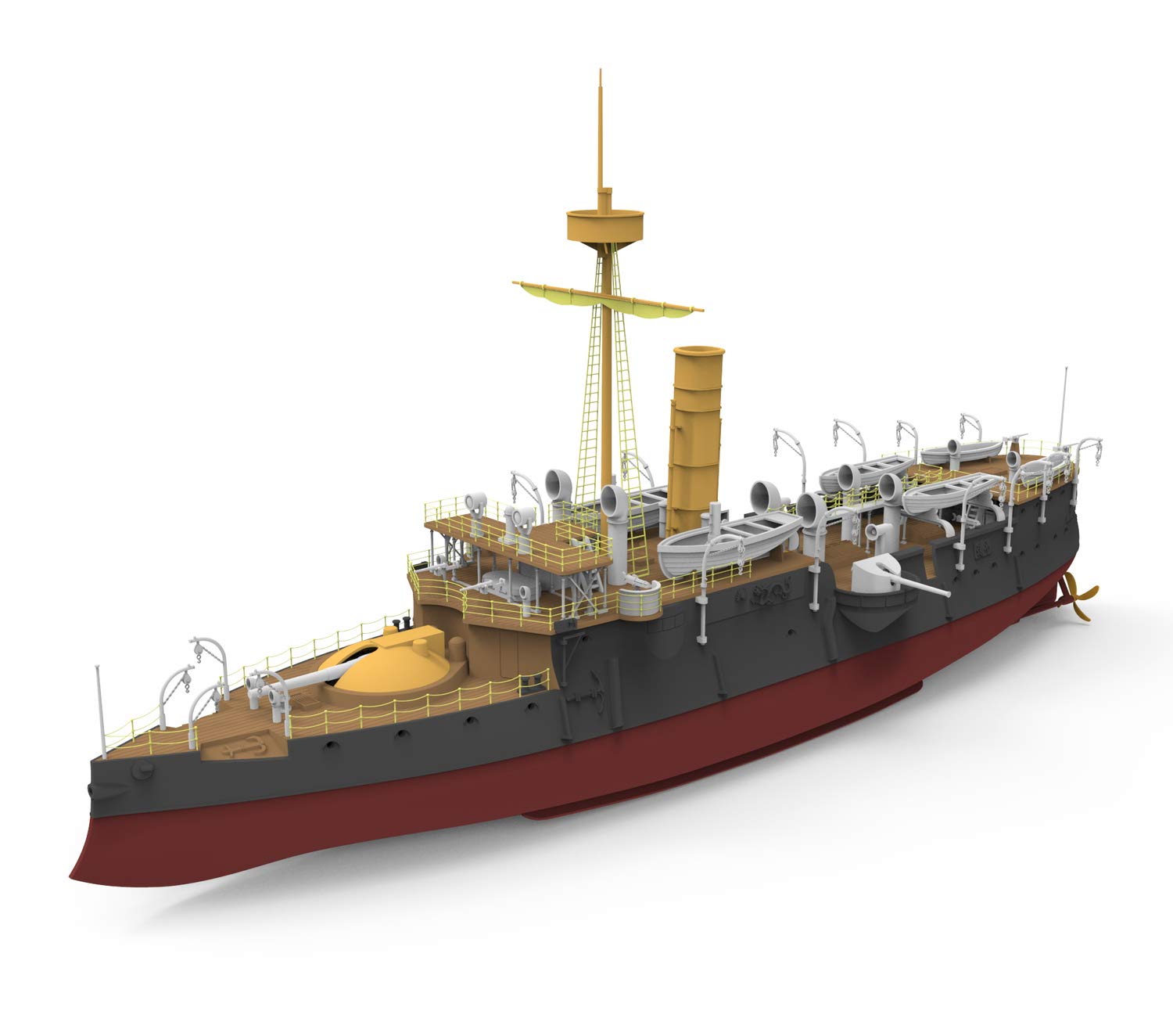 Amazon | ブロンコ 1/144 清国海軍 装甲巡洋艦 平遠 ヘイエン 1890年  