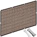 QINLIQIN Sichtschutz Garten 0.7 x 1.1 m Balkon Sichtschutz Zaunblende Blickdichte Windschutz Und Uv-Schutz mit Befestigungsschnur Kabelbinder für Terrassen Swimming Pool, Braun