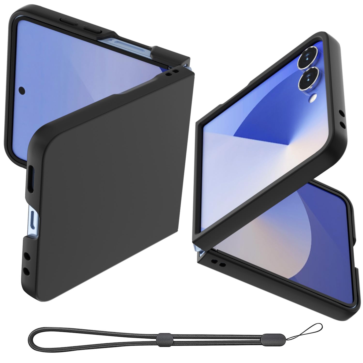 AICase for Samsung Galaxy Z Flip 7 Case Black, [Minimalist Fit] Ultra-Thin Slim Fit Protective Sturdy Solid PC Phone Cover for Samsung Flip 7 5G