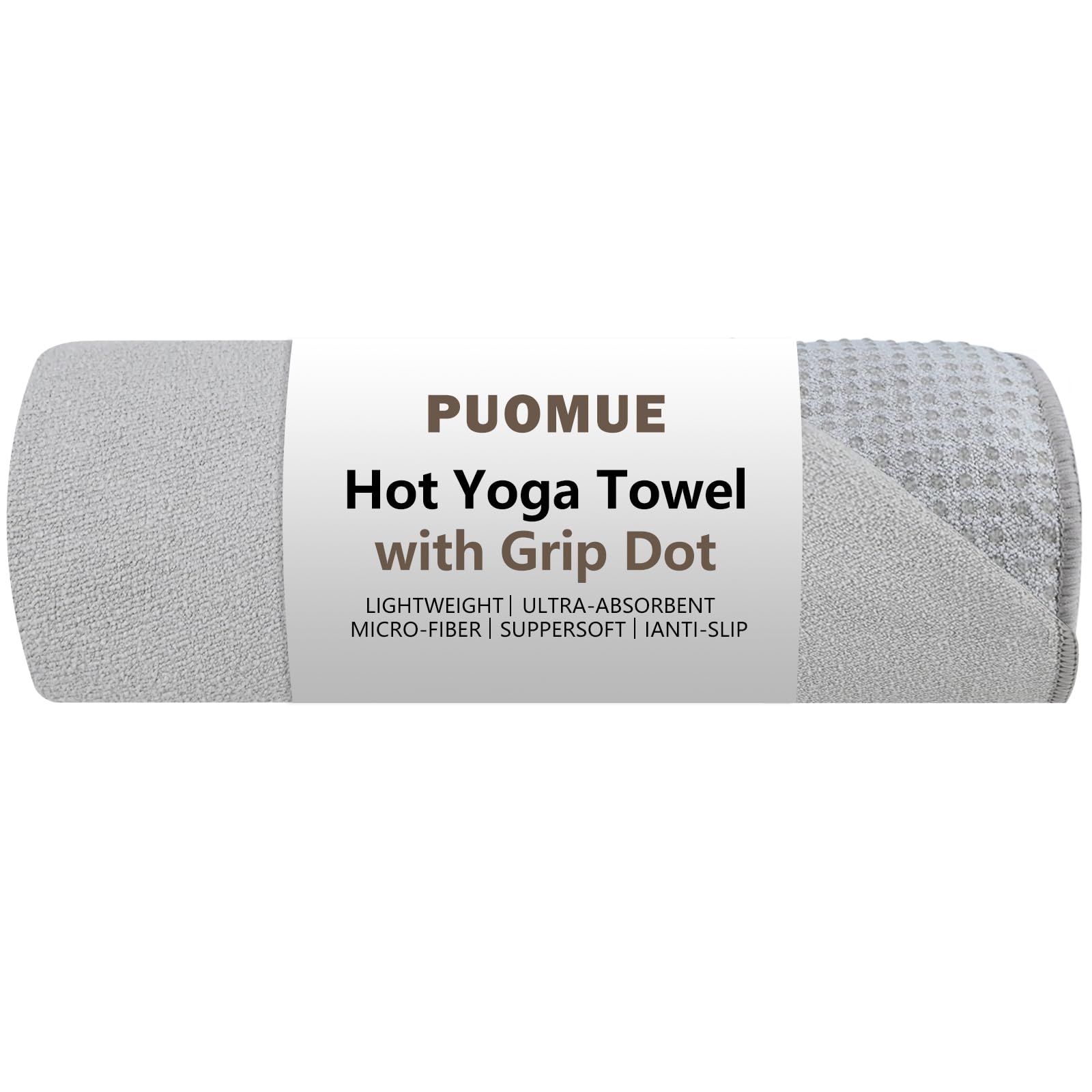 Hot Yoga Towel with Grip Dot 72 x 24 Absorbent Microfiber Non Slip Yoga Mat Towel for Hot