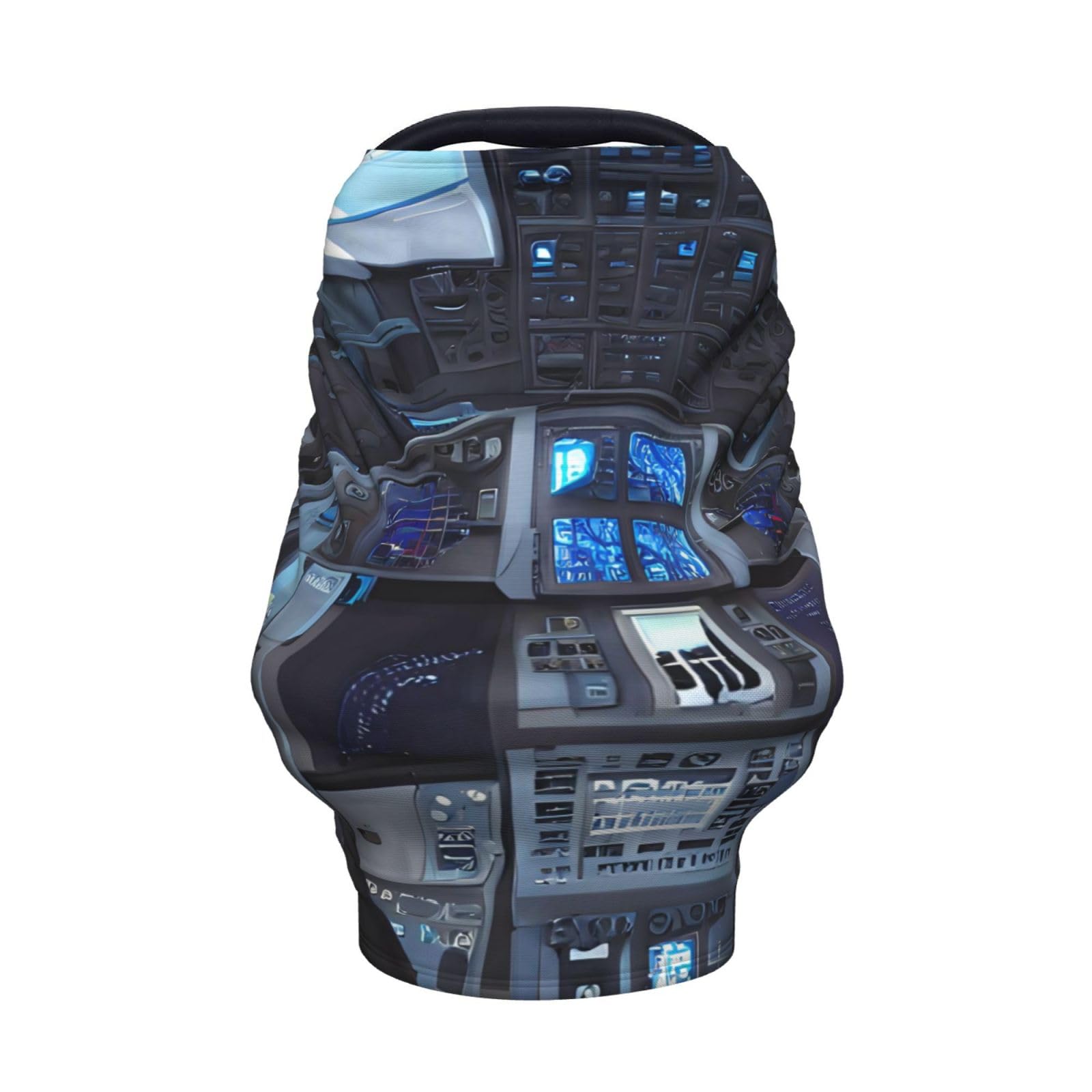 XZDHYZ Cabin of The Future Versatile full-print Stroller Chair Cover/Nursing Cover, specially designed for your baby, Black