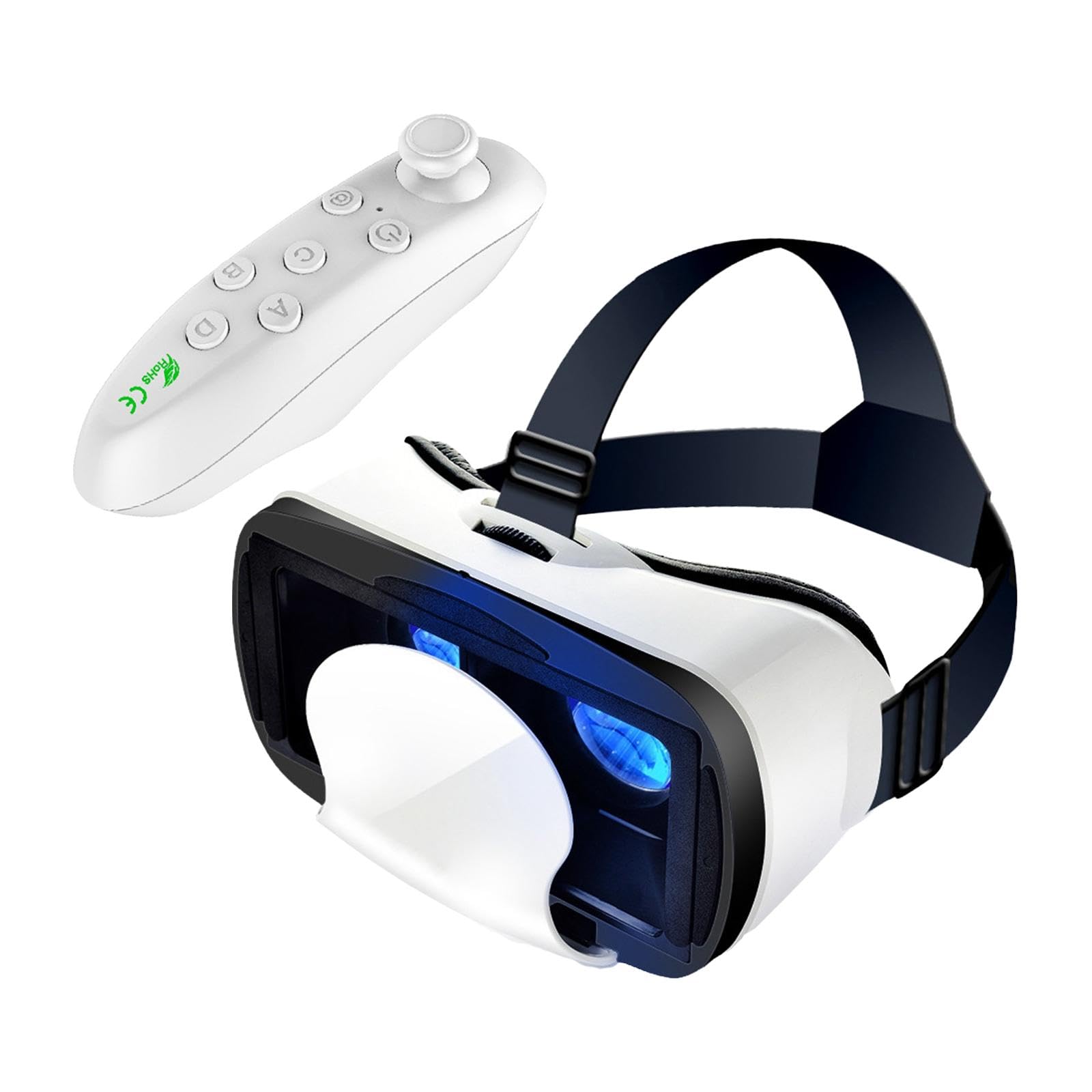 VR Headset Adjustable Blue Light Protected Universal for Mobile Games with Controller-image-8