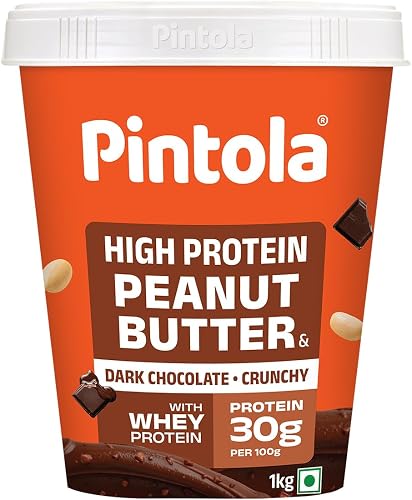 Pintola High Protein Chocolate Peanut Butter Crunchy 1kg (30g Protein, Whey)