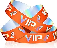 Vista 11 de Teling Paquete de 500 pulseras VIP de plástico para fiestas, pulseras de plástico personalizadas para eventos, pulseras resistentes al rasgado