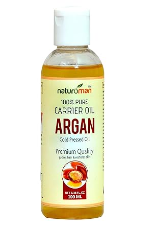 Naturoman 100% Pure & Natural Moroccan Argan Carrier Oil for Dry and Coarse Hair & Skin care - (100 ML)