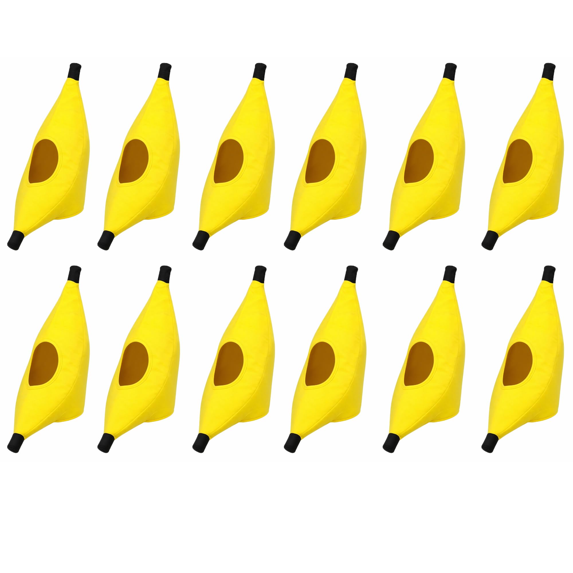 FUN FABLES Adult Banana Hat – Funny Yellow Plush Banana Head Costume Accessory for Fancy Dress, Halloween, Festivals, and Partie (12)