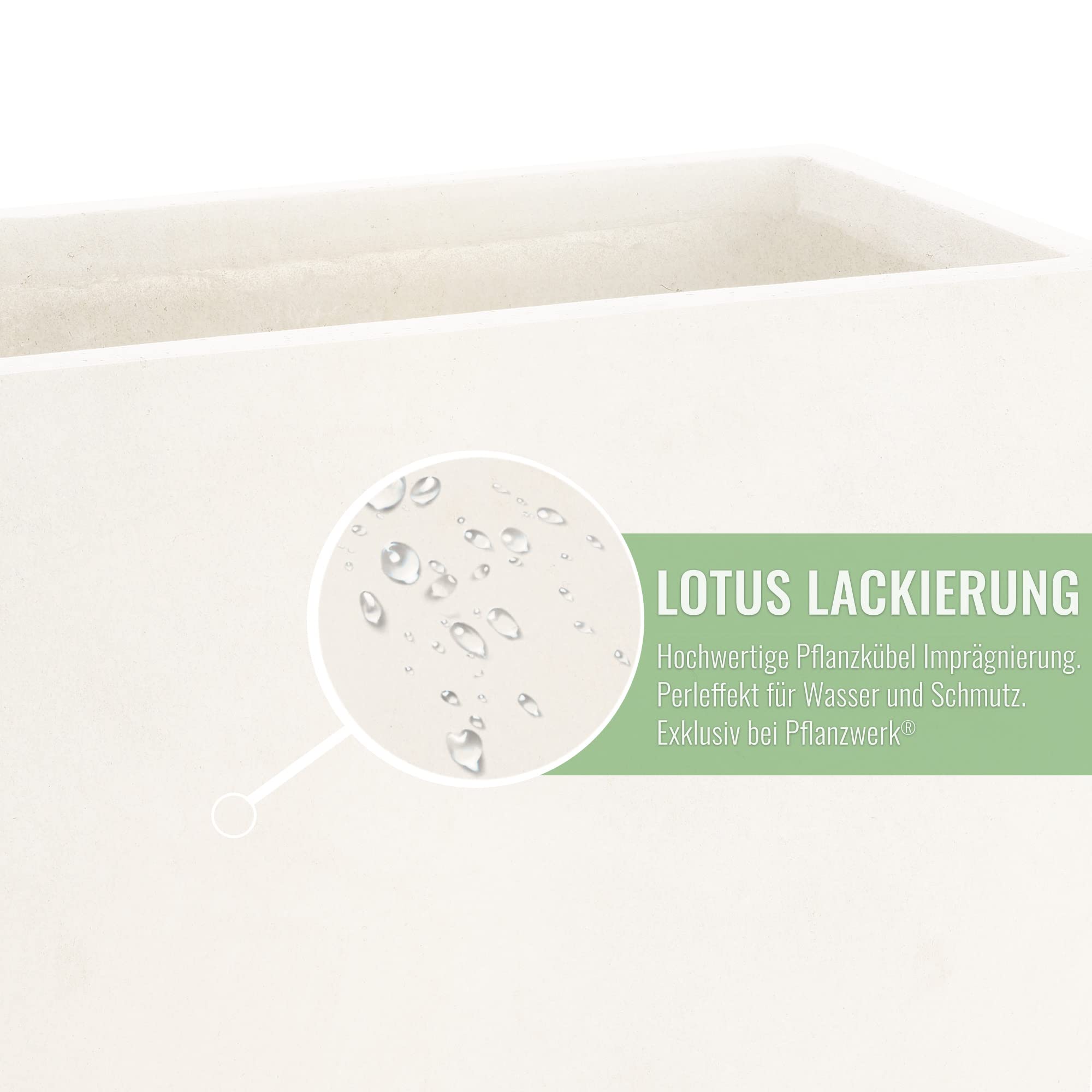Pflanzwerk® Pot de Fleur Tub Jardinière Sable 40x80x40cm *Résistant au Gel* *Protection UV* *Qualité européenne*