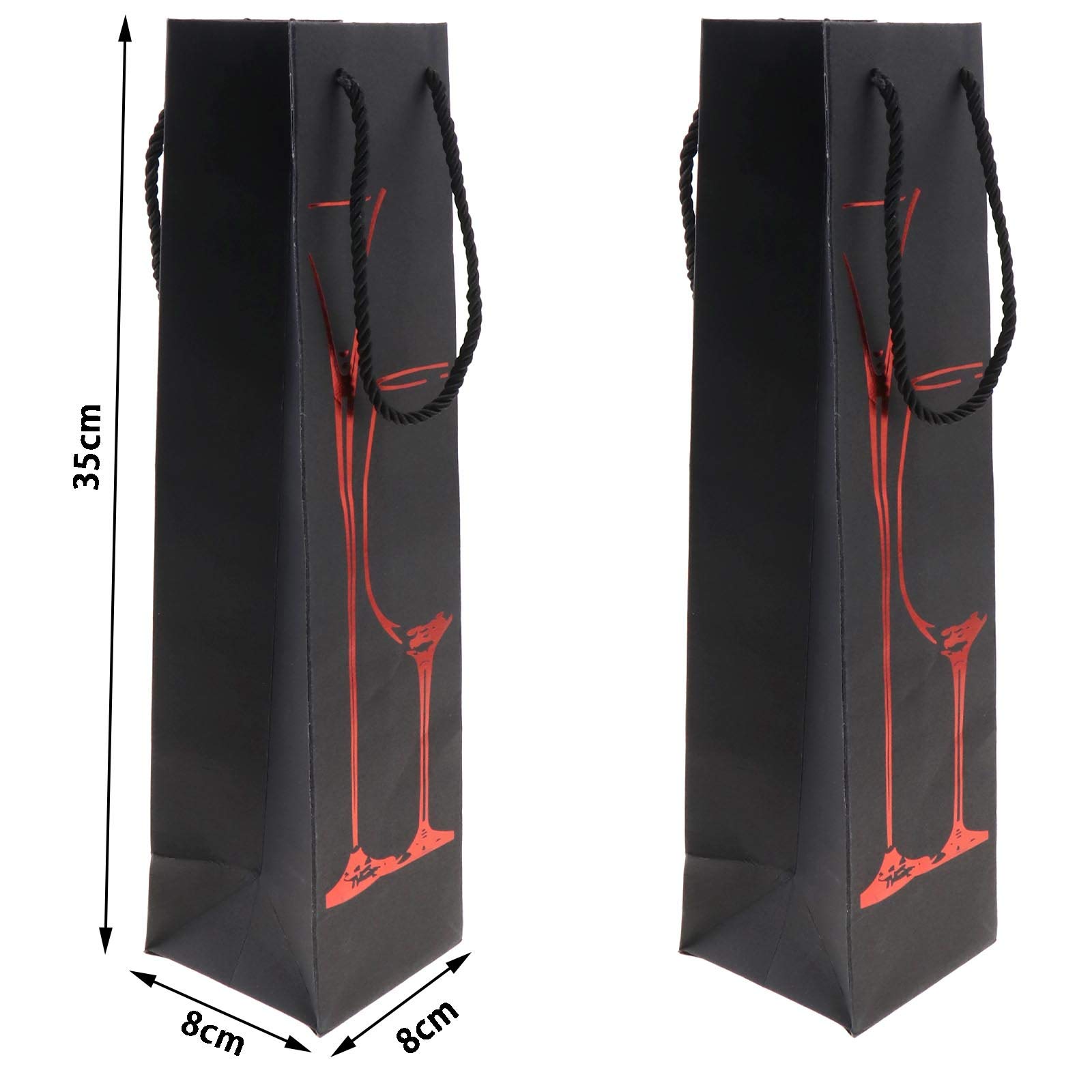 Sacs Cadeaux Pour Vin - Lot De 12 Sacs Pour Bouteilles De Vin Premium - Spiritueux, Liqueur, Champagne Sacs Cadeaux Avec Poignées Pour Anniversaire, Pendaison De Crémaillère, Dîner - 4 Designs En