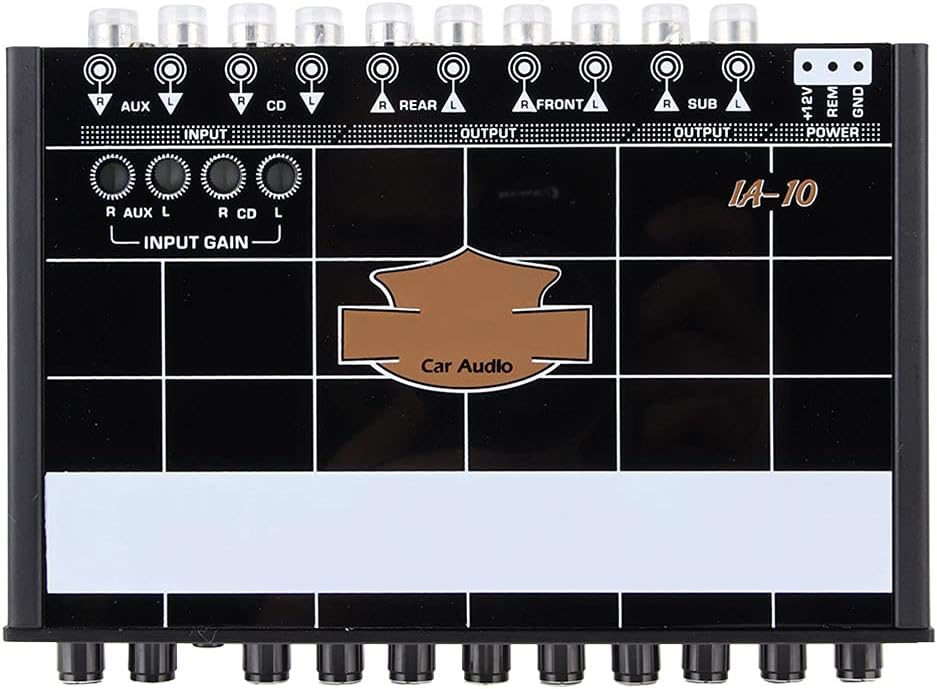Pongnas Car 7 Bands Bass Restoration Digital Equalizer with Backlight Rubber Knobs