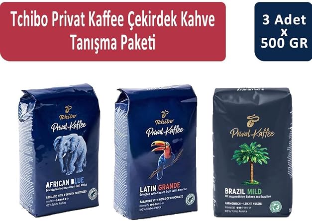 Tchibo Privat Kaffee  ekirdek Kahve Tan ma Paketi 500 Gr X 3 Adet