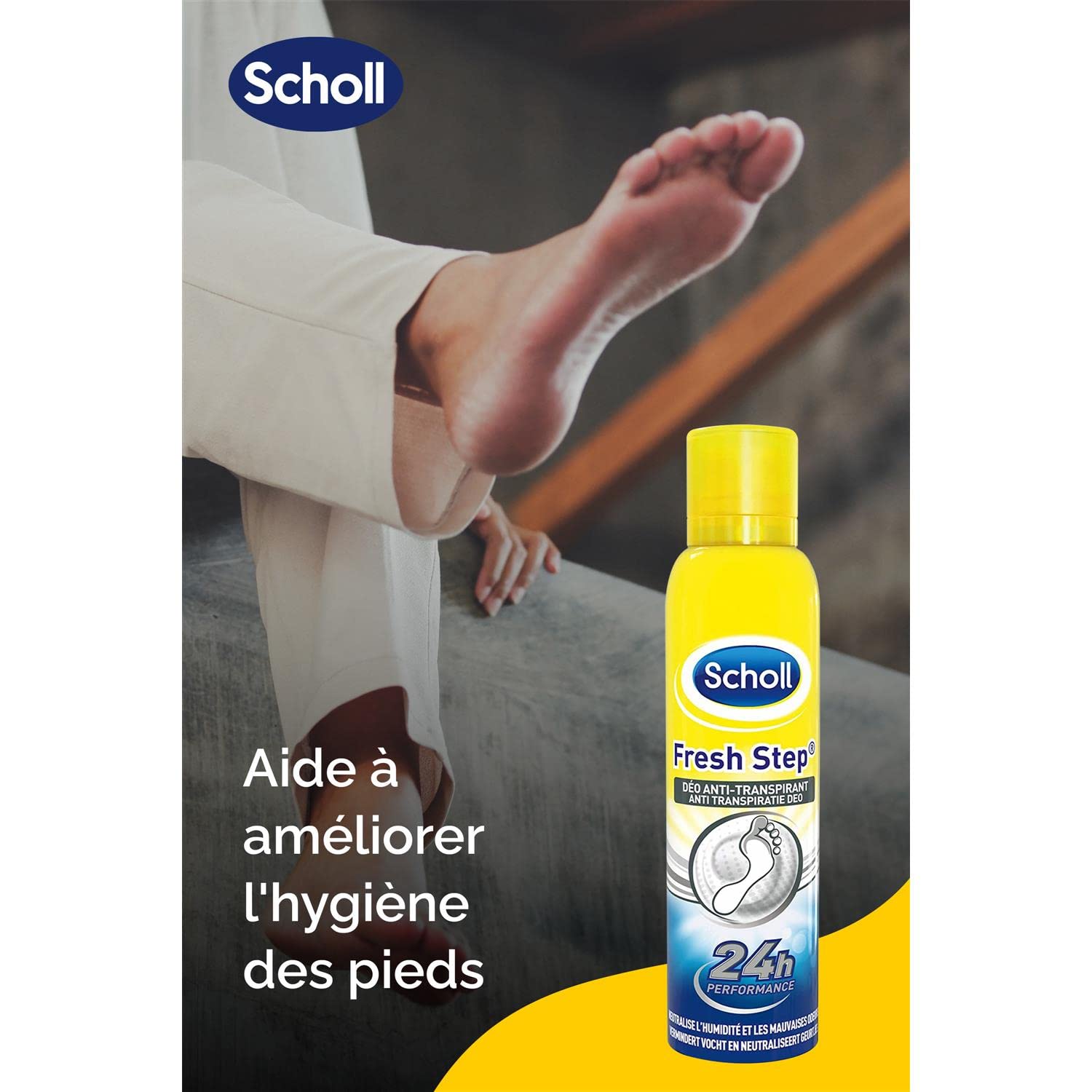 SCHOLL - Spray antitranspirante Fresh Step 24h - 5 frascos de 150 ml