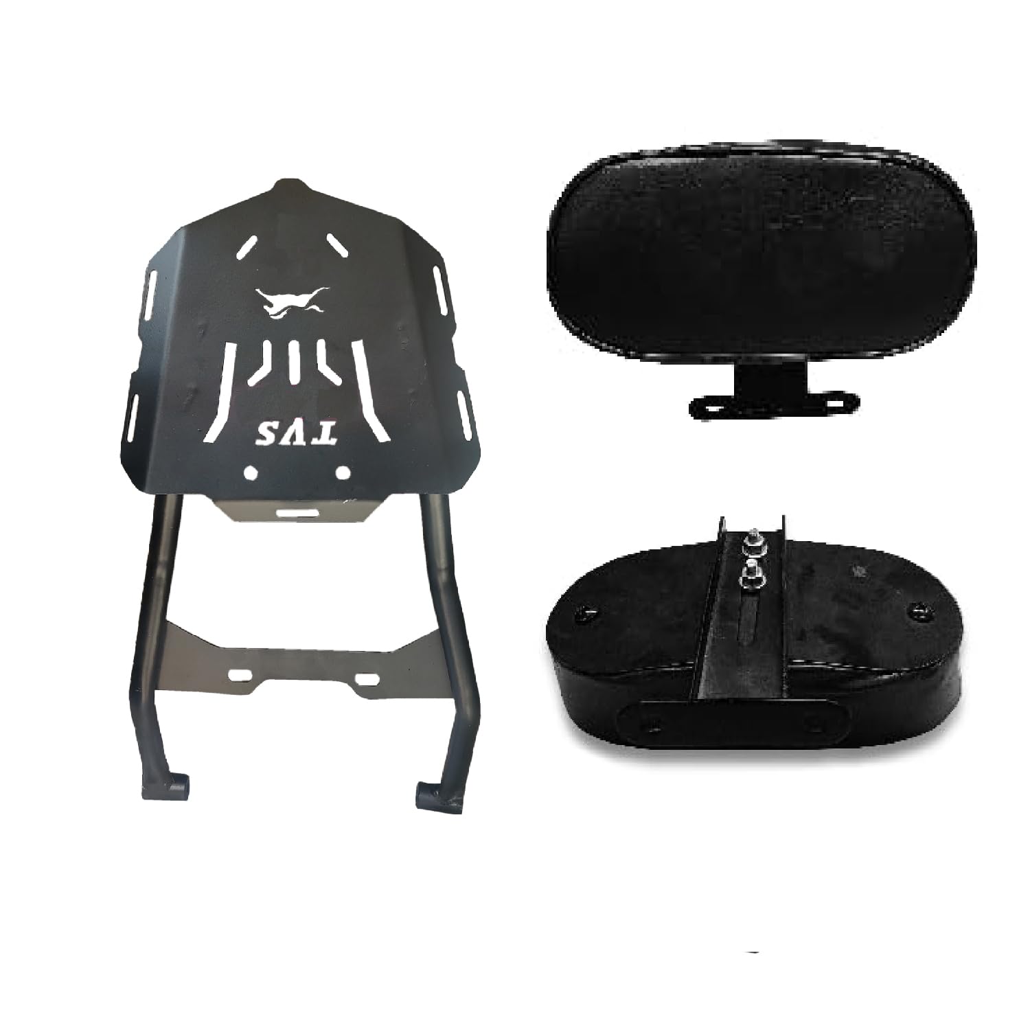 R.J.VON - Top Plate Luggage Carrier with Backrest Adjustable for TVS Ronin 225-image-42