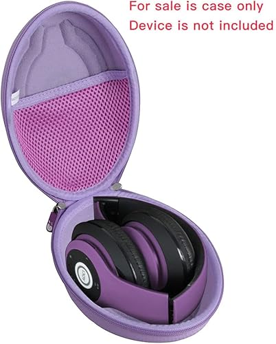 Miniatura 2 de Hermitshell Estuche rígido de viaje para iJoy Matte recargable inalámbrico Bluetooth plegable sobre la oreja auriculares (morado)