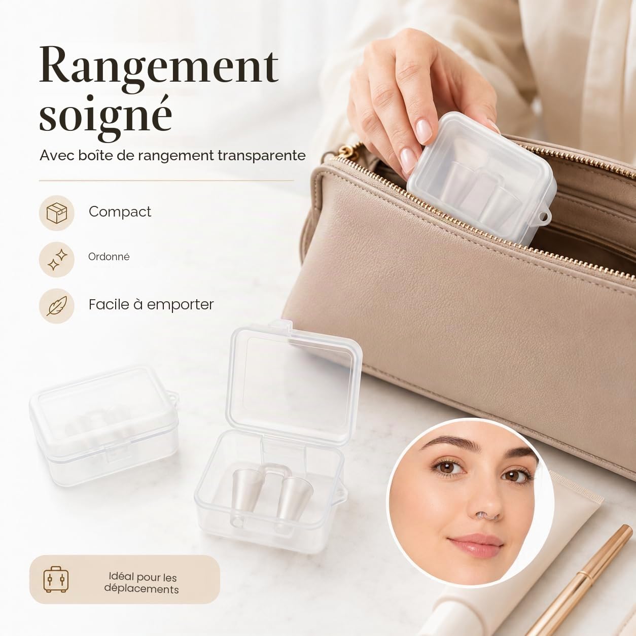 FOMIYES Lot de 2 fixateurs d'expansion nasale - Pour la récupération après une chirurgie nasale - Protection nasale pour nez cassé - Gel de silice transparent