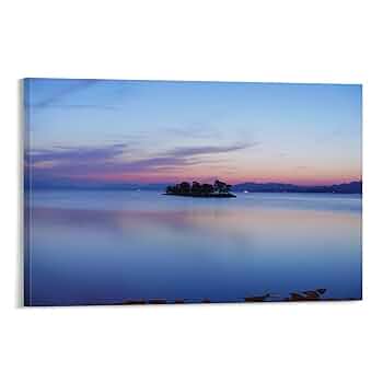 絵画 インテリア　絵　 額付(白）油絵　F4-081411　風景（朝夕陽山田園） 夕焼け – 絵画や壁飾り販売｜風景投稿販売あゆわら(R)