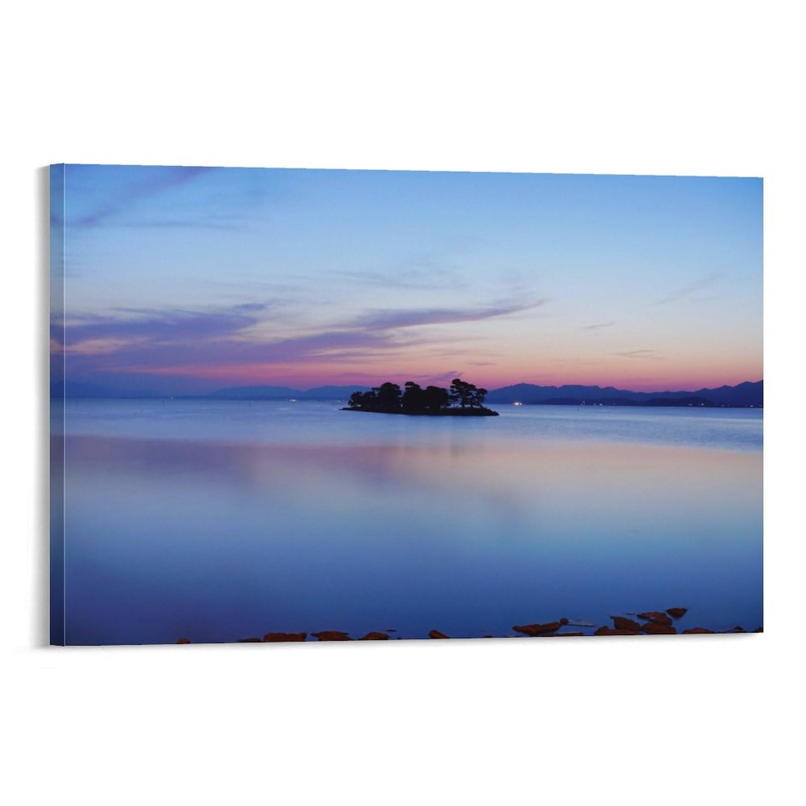 Amazon.co.jp: 絵画 島根県 宍道湖 湖畔での夕景インテリア 絵画 日本