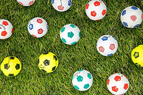 Clean Green Golf Balls 12 Recycled & Used Golf Balls For Callaway Truvis Soccer Balls Mix - Aaa Good Condition Graded Ball - Includes Golfballs And Mesh Carrying Bag (12) #TOP4