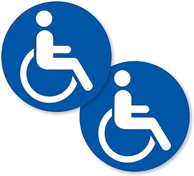 SmartSign “Handicapped Access Symbol†Two-Sided Glass Door Decal | 6