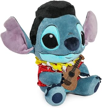 Disney Lilo and Stitch - Collectible Blue Hawaii Elvis Stitch 8 Inch Stuffed Plush Phunny Figure, by Kidrobot