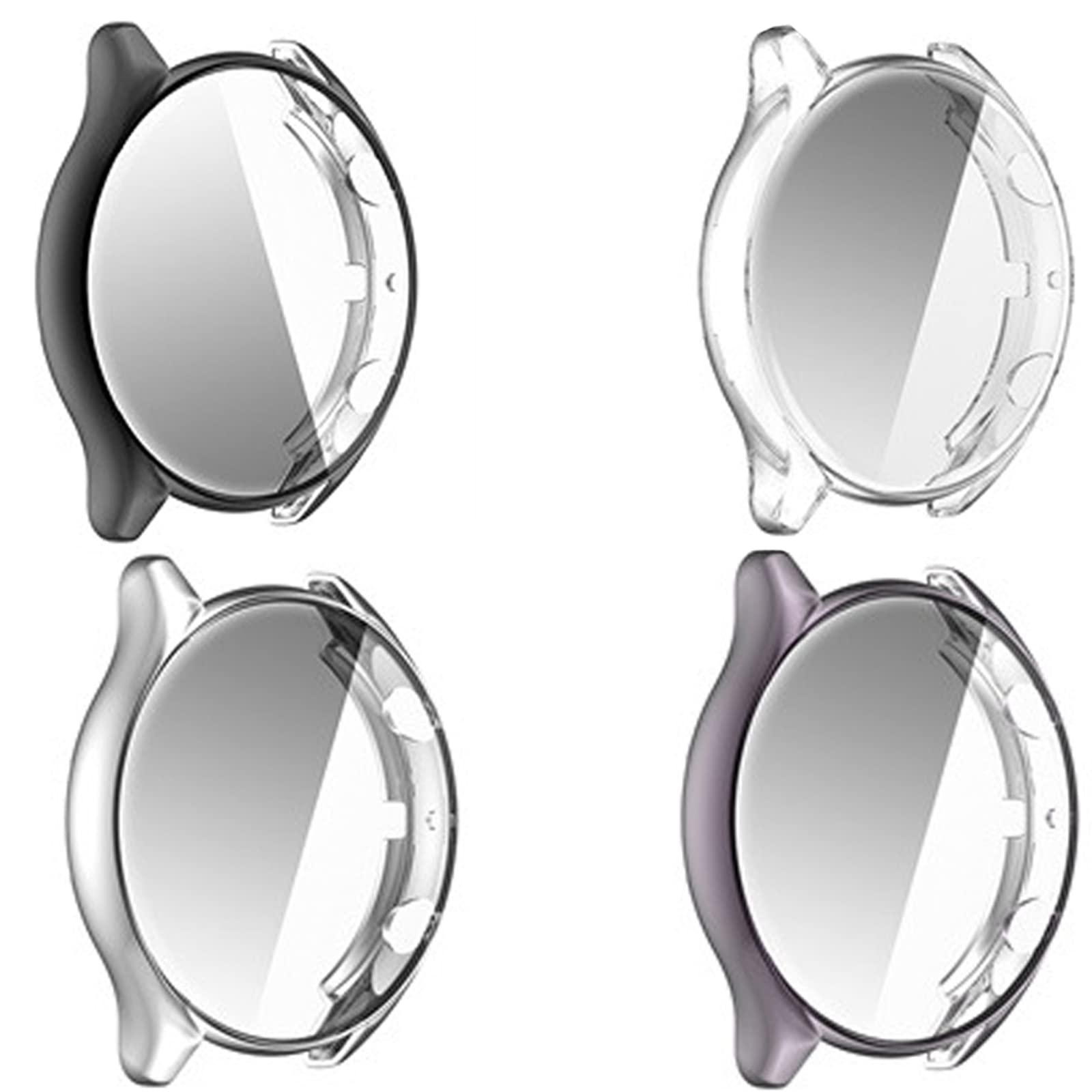 for GTR 3 Pro Case, Lamshaw All-Around Protective TPU Bumper Cover Screen Protector Case Cover Compatible for Amazfit GTR 3 / GTR 3 Pro Smartwatch (4 Pack)