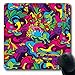 Produktbild Luancrop Mousepads Halluzination Green Acid 60 Hippie Psychedelic Zusammenfassung Scary Bad Bird Helle Katze Bunter Entwurf rutschfeste Gaming-Mausunterlage Gummi-Matte