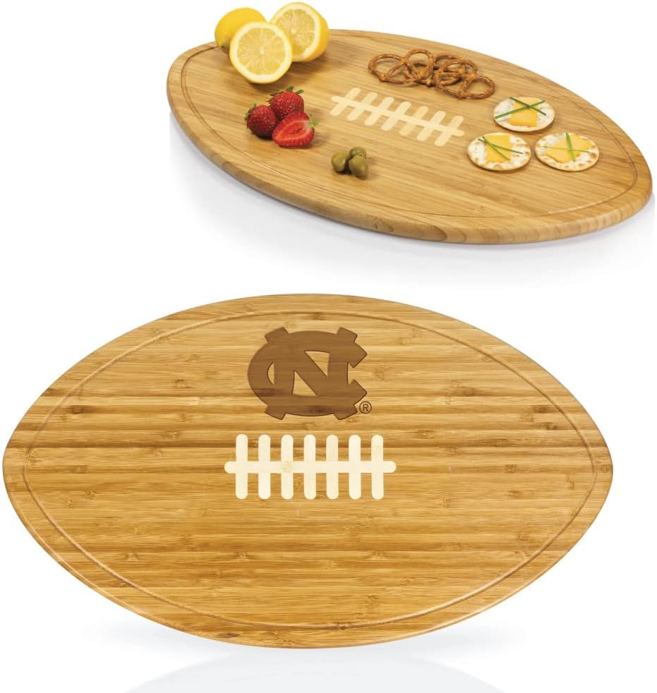 PICNIC TIME NCAA Football Cheese Board - Novelty Charcuterie Board - Serving Platter, Cheese Boards Charcuterie Boards, Wood Cutting Board, (Bamboo)