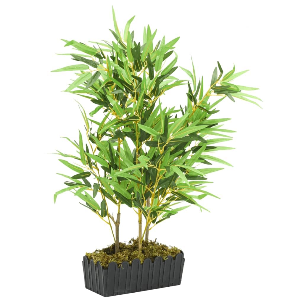 Plante bambou artificiel 80cm : fini l'arrosage pour salon et bureau