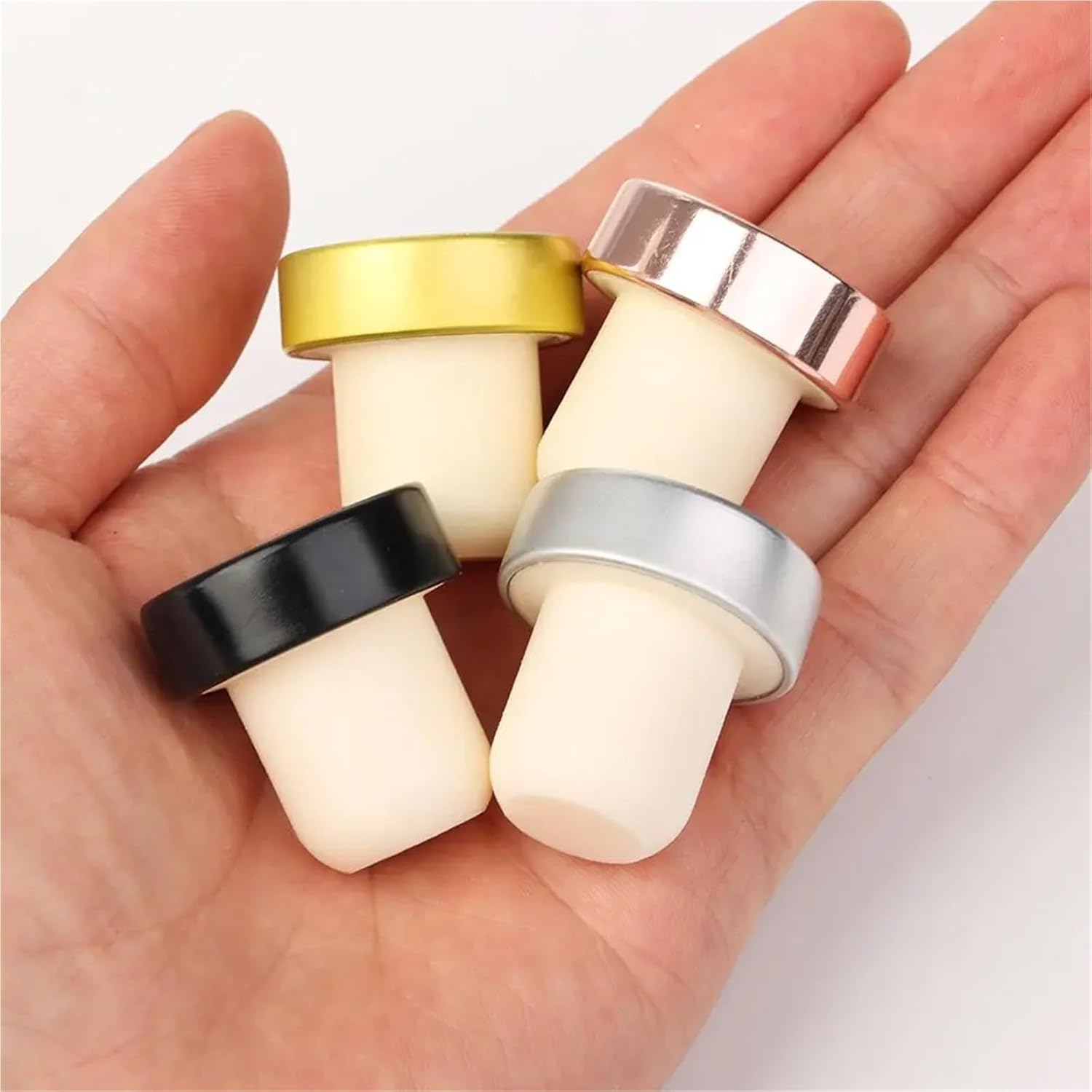 T Shaped Stoppers 50pcs Rubber Bottle Cap Cover For Wine Champagne Beer Soda Kitchen Bar Supplies Sealing Tool(Color7)