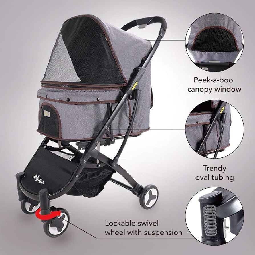 ibiyaya ペットカート グレー Amazon | 【ALLFORWAN'sLIFE】ibiyaya 耐荷重20kgまで ペット