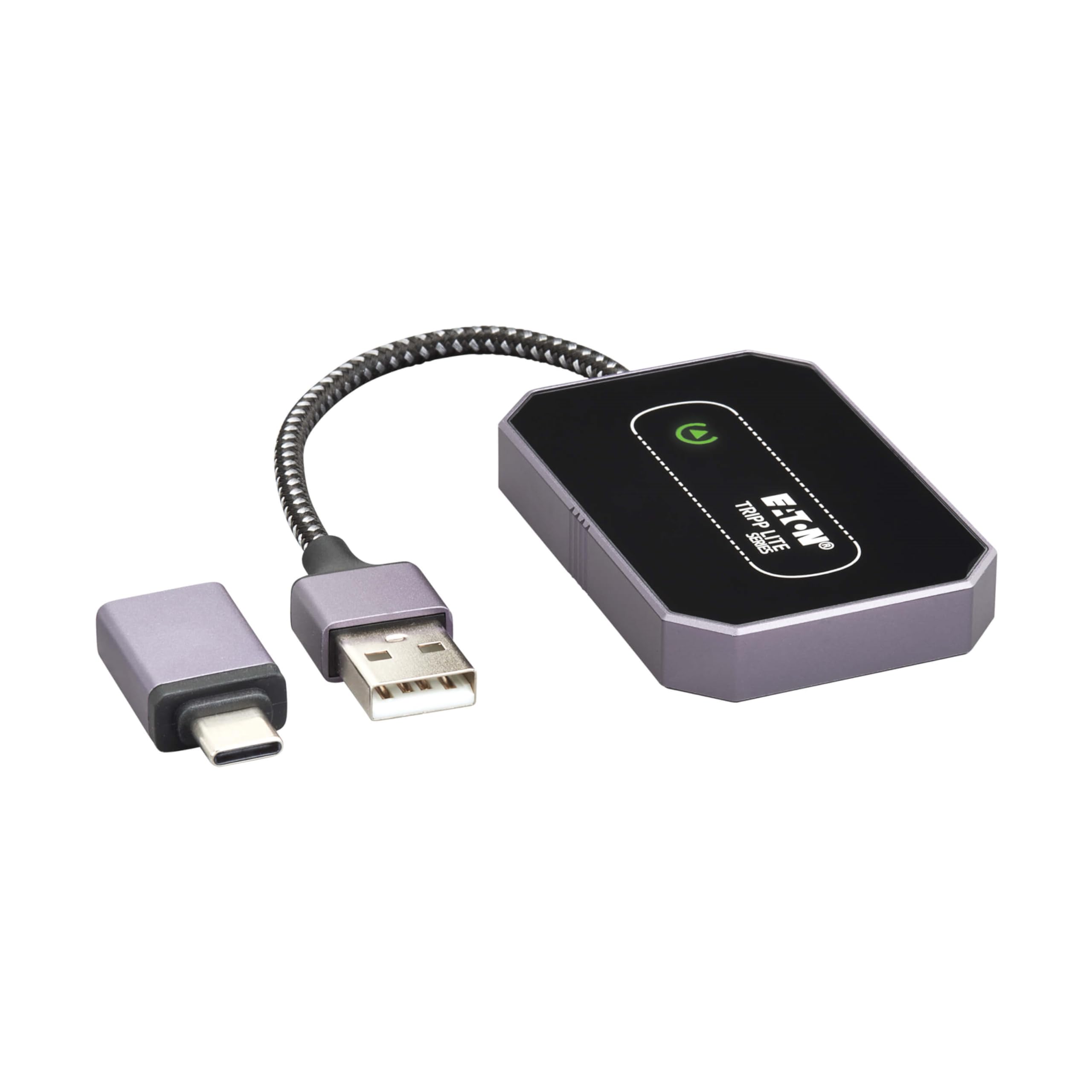 TRIPP LITE Eaton Series Bluetooth Apple CarPlay Wireless Adapter for Car Screen, Mini Portable Size, USB-C and USB Adapter, iOS 10+, Plug and Play, iPhone Compatible, 3-Year Warranty (U264-001-APL)