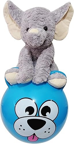 Miniatura 7 de Forest & Twelfth Bola de tolva para niños de 20 pulgadas con 2 asas - Bola de salto inflable para diversión de rebotar - Bola de salto multifunción