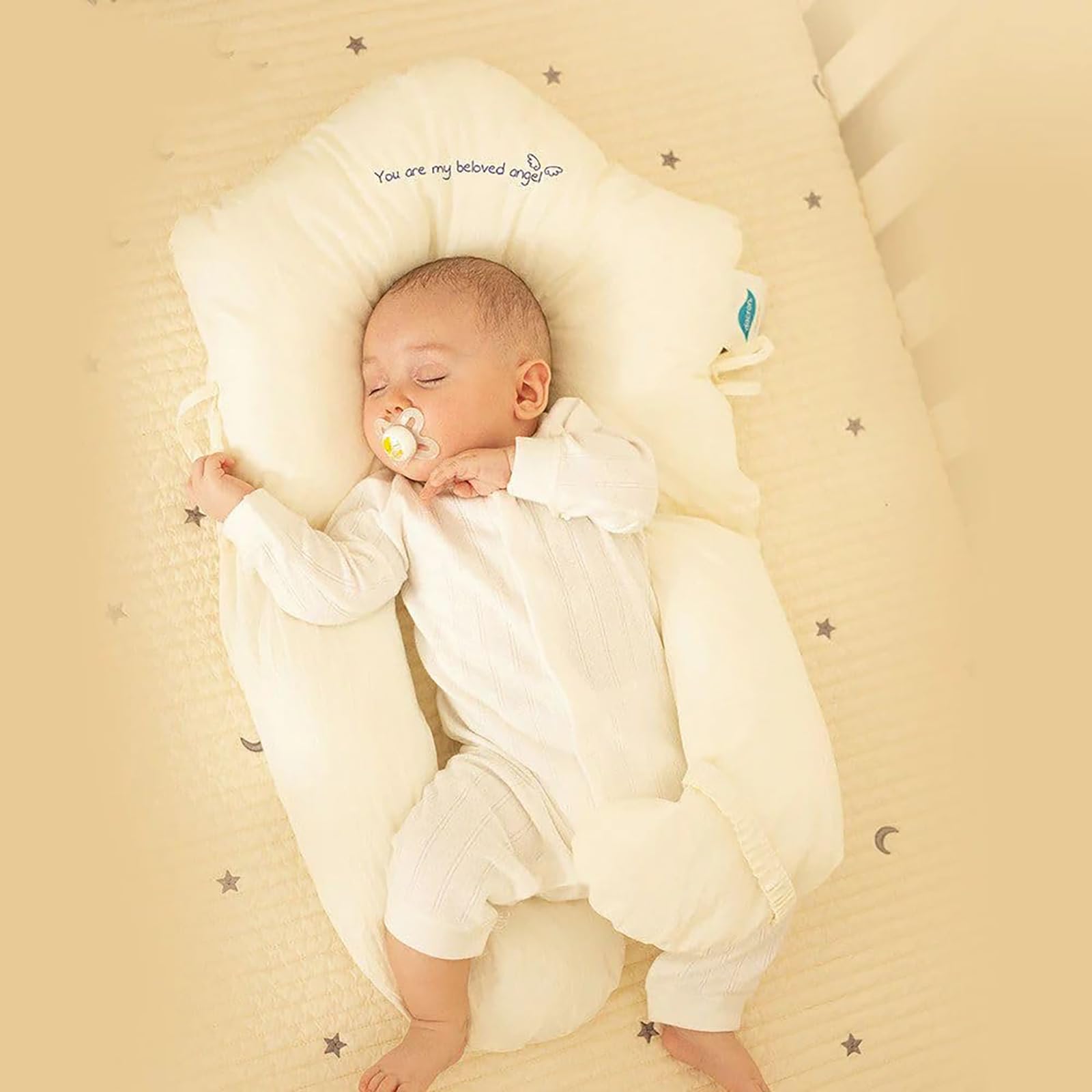 Coussin Bébé Ultra-Doux - Dreamo,Oreiller Façonnant La Tête De Bébé,Oreiller De Soutien Arrière for Baby,Oreiller De Soutien du Corps Entier Oreiller en U avec Appuie