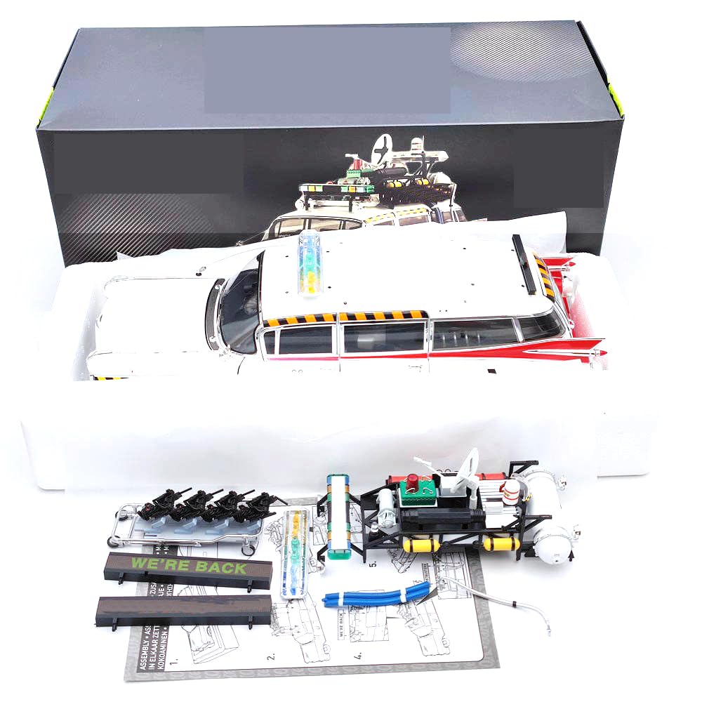 HW - Scala 1:18 per modelli ECTO 1A Elite X5470 in miniatura pressofuso, collezione di auto, idea regalo, colore: bianco
