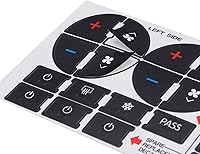 Vista 4 de TraderPlus Paquete de 3 calcomanías de repuesto para botón de tablero de CA