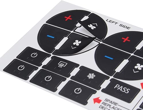 Miniatura 4 de TraderPlus Paquete de 3 calcomanías de repuesto para botón de tablero de CA