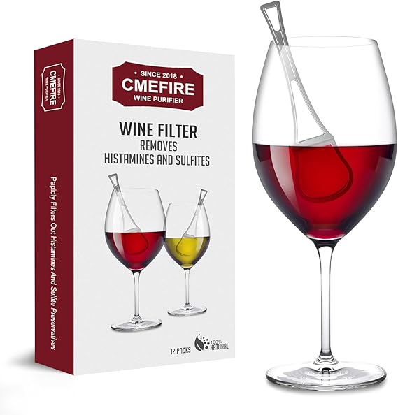 Wine Filter Wand Purifier Wine Sulfite, Histamines & Tannin Remover Reduces Wine Allergies