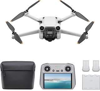 DJI Mini 3 Pro (DJI RC) + Fly More Kit Plus – Lightweight Camera Drone with 4K/60fps Video, 2 More Batteries Provide Up to 94-mins Flight Time, Tri-Directional Obstacle Sensing, Drone for Beginners