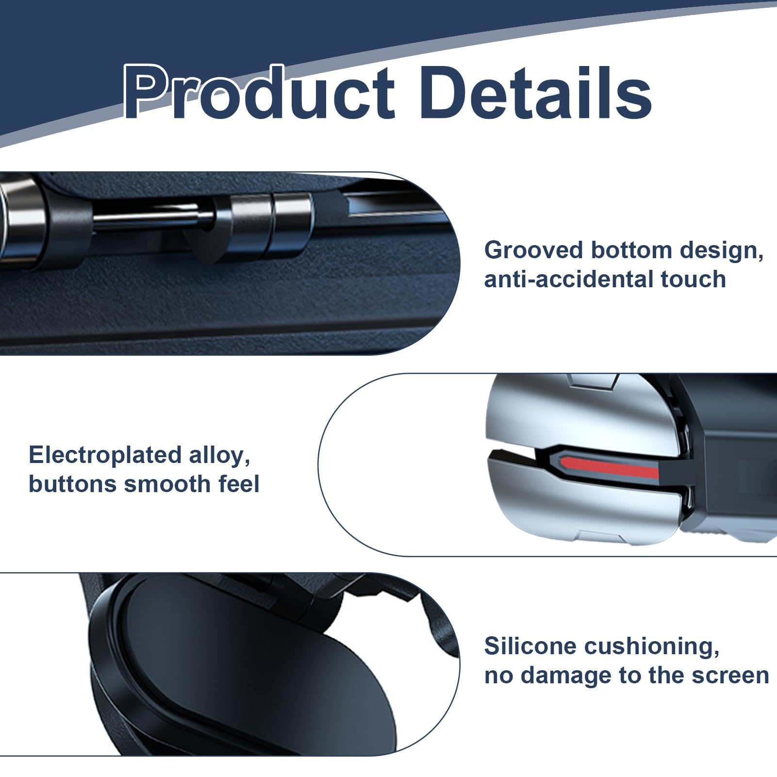 Uliwamowi Triggers 6 Dita Joystick Controller, Gioco Mobile Trigger, Trigger L1R1 L2R2 per iPhone Android, Controller Mobile con Grilletti Sensibili, Gamepad Gioco Ergonomico Smartphone