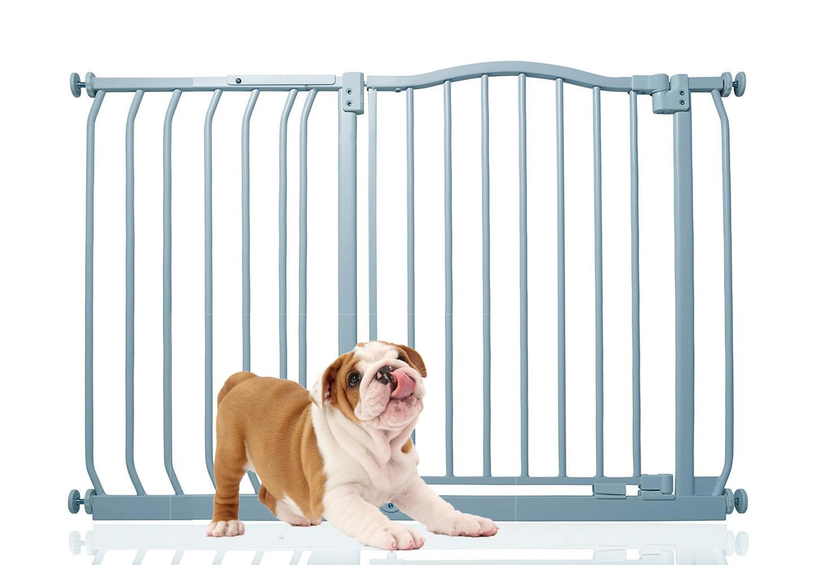 Bettacare Curved Top Dog Gate89Cm98CmMatt GreyPressure Fit Pet Gate For Dog And PuppyPet And Dog Barrier from B&Q