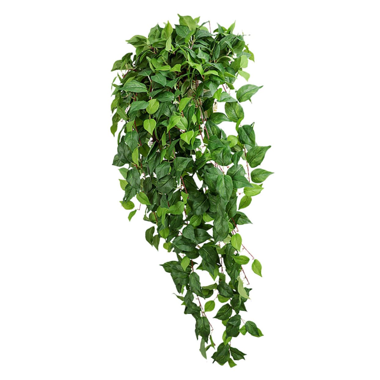 ULTECHNOVO Pianta Sospesa Artificiale Verde in Rattan, Decorazione Murale Foglie Finte per Giardino e Terrazzo, Adatta a Matrimoni e Spazi Interni