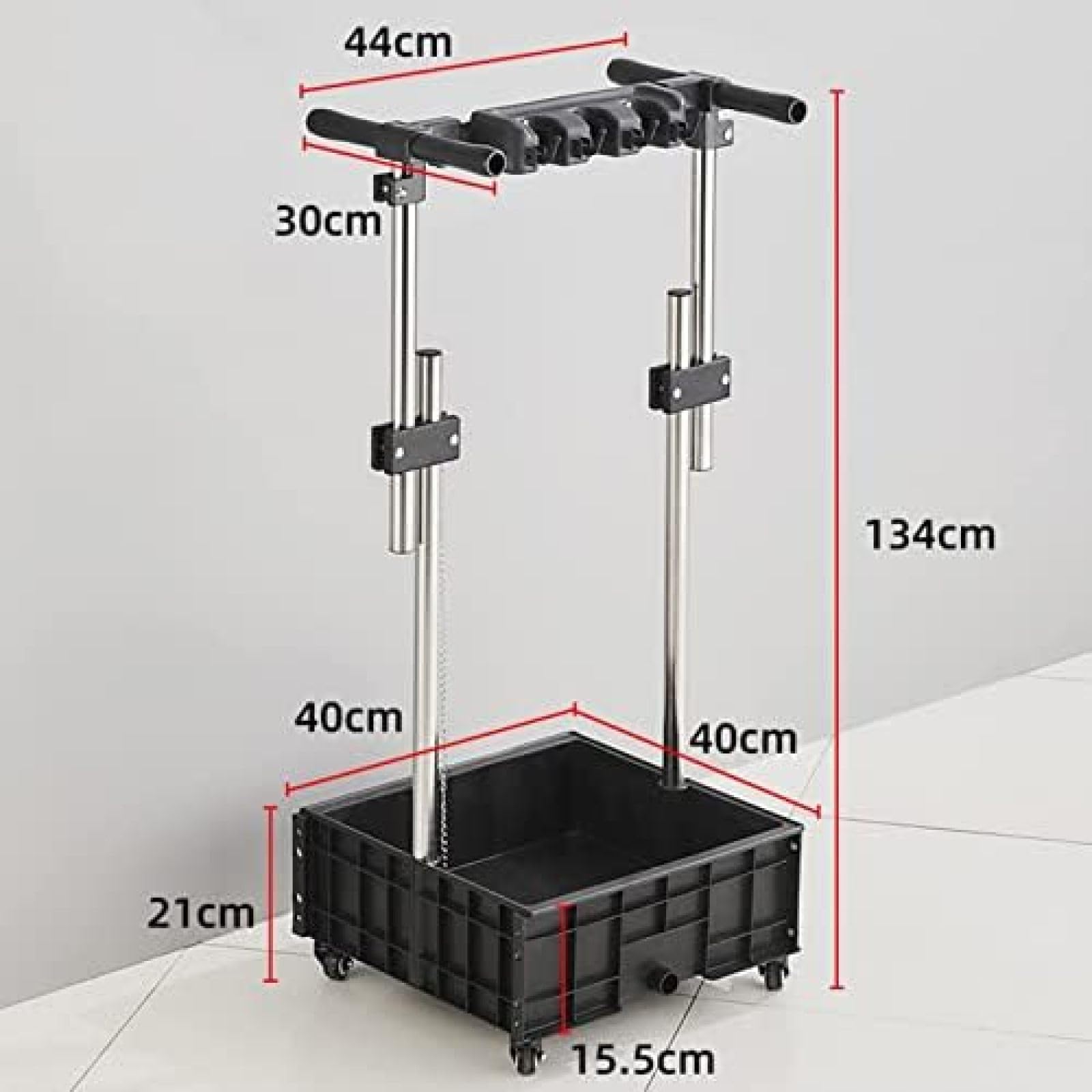 Soporte para escobas y fregonas, organizador de pared para garaje, cocina y taller, estante de herramientas que ahorra espacio para fregonas húmedas, escobas y suministros de limpieza, construcción