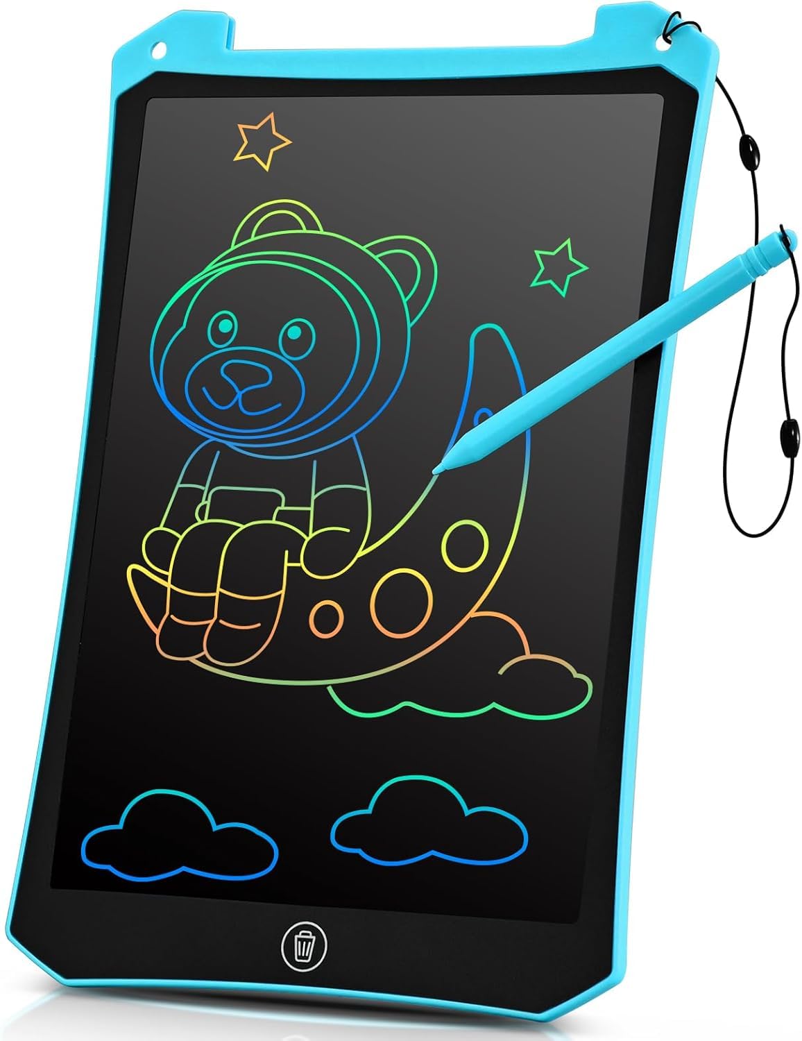 BlueSwan Tablette Dessin Enfant 8.5 Pouces, LCD Tablette Magique Enfant, pour 2-13 Ans, Jouet de Voyage en Avion ou en Voiture, Cadeau de Rentrée, d'anniversaire, Noël, Bleu