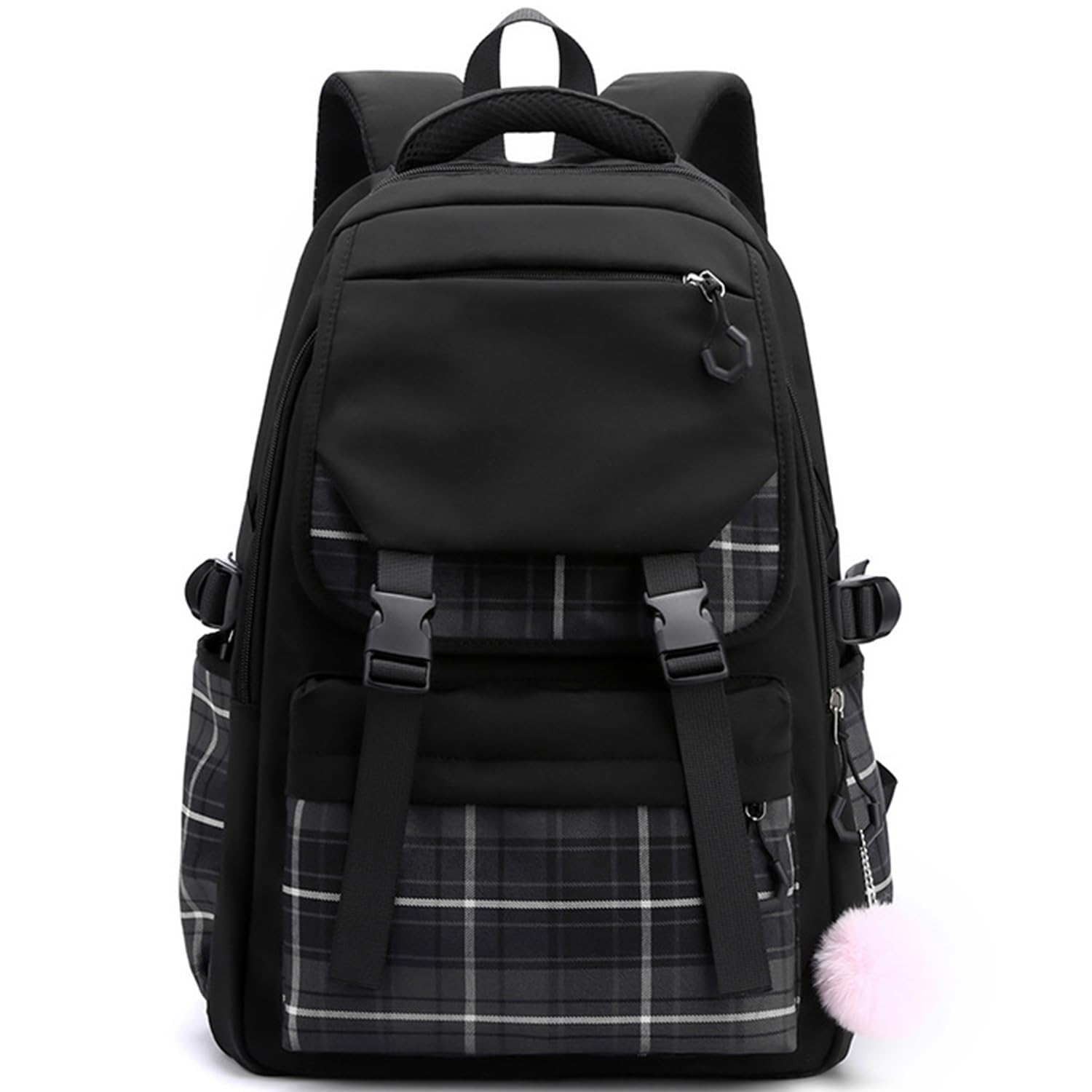 TOPFADGirls School Backpack - Stylish Spacious Rucksack for Teenage Girls - Black